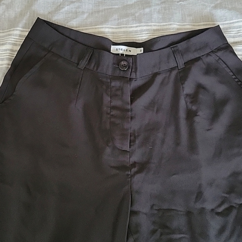 NWT Stelen Katja Straight Leg Black Trousers Size Medium